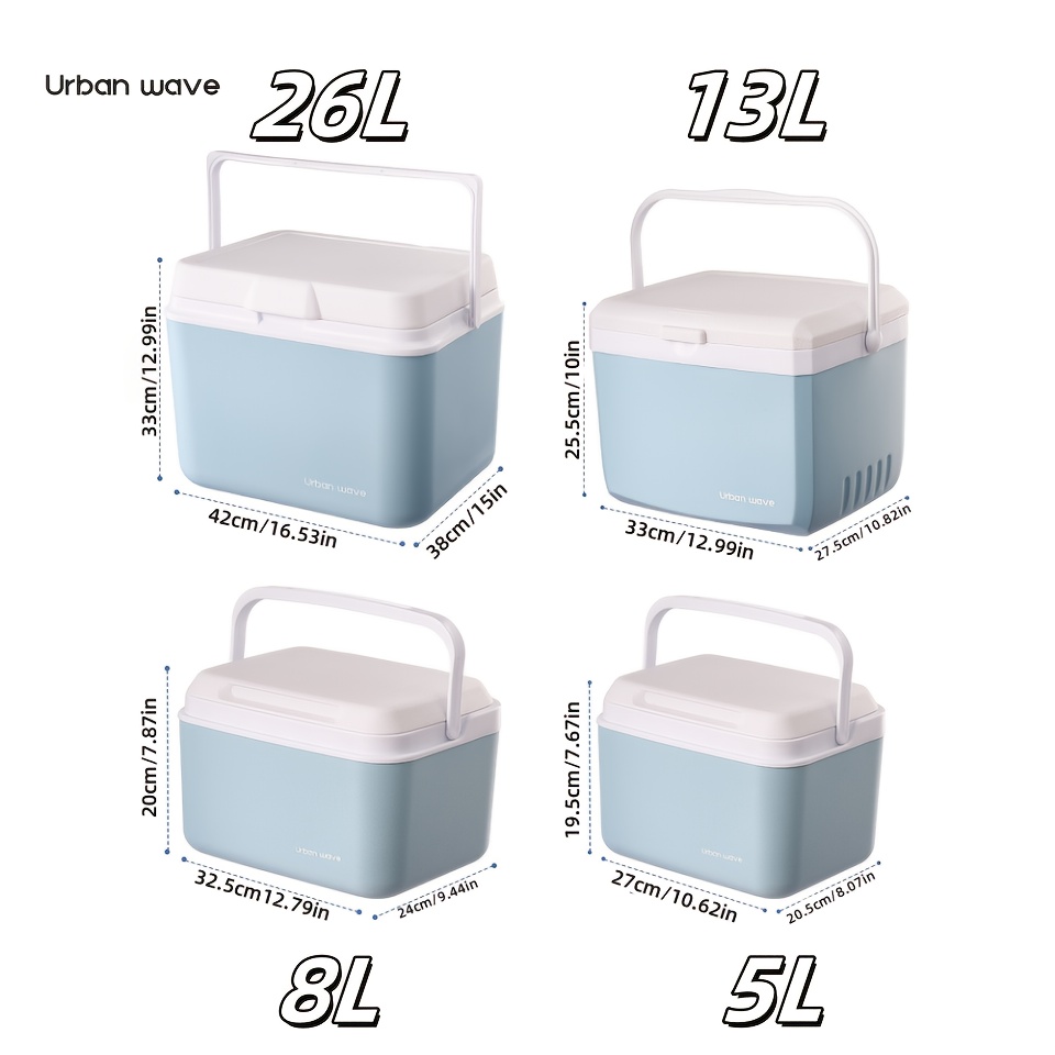 [Portable Cooler Box] Portable Cooler Box with Insulated Hard Shell That Retains Ice, Perfect for Camping, Tailgate Parties, Beach Outings, Picnics, Grocery Shopping, And Boating