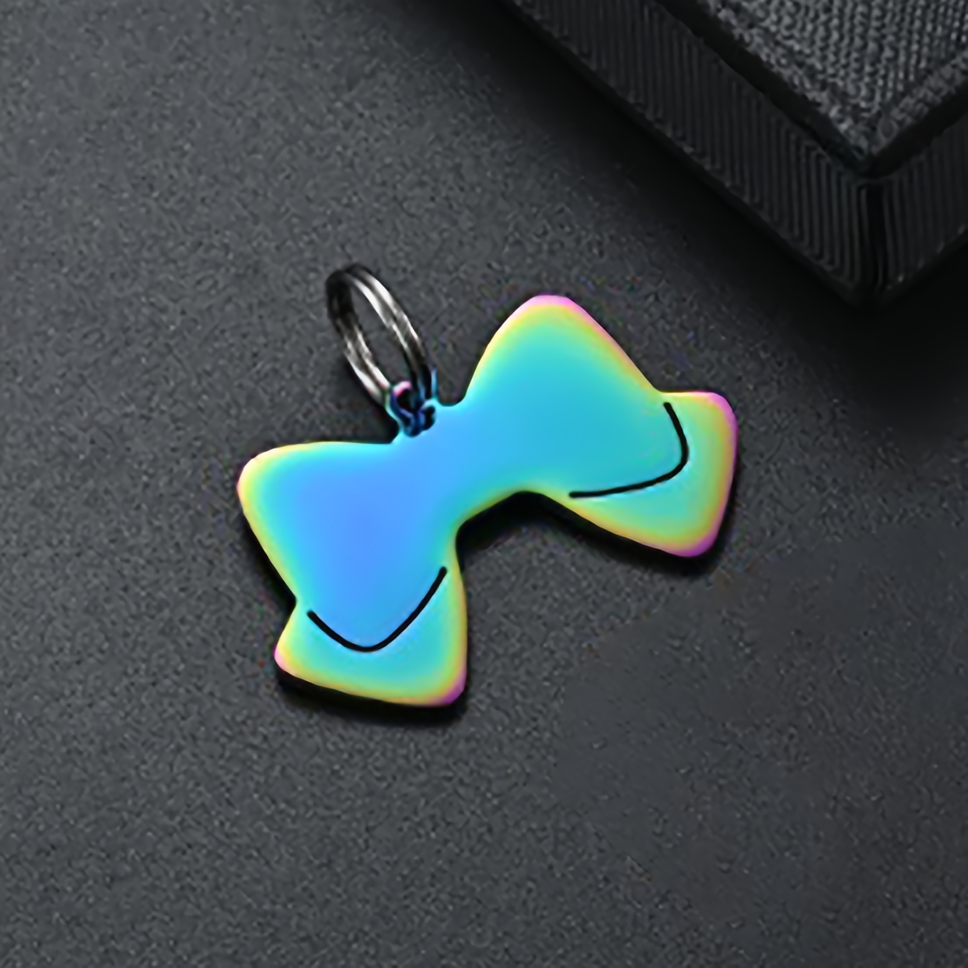 TEMU 5pcs/10pcs Blank Bow Tie Style Pet Anti-lost Tags, Laser Engravable, Suitable For Medium To Large Dogs Such As Labradors/golden Retrievers,
