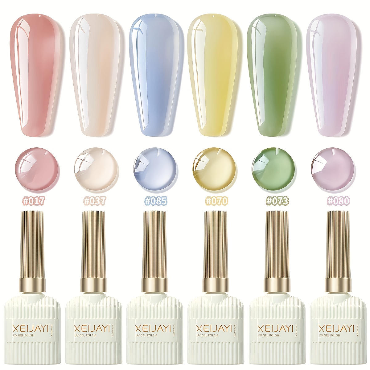 Image of Spring Nail 2025 Art 6-color Set 15ml Nail Gel Polish Soaking Led Nail Gel Salon Female Nail Art Tools