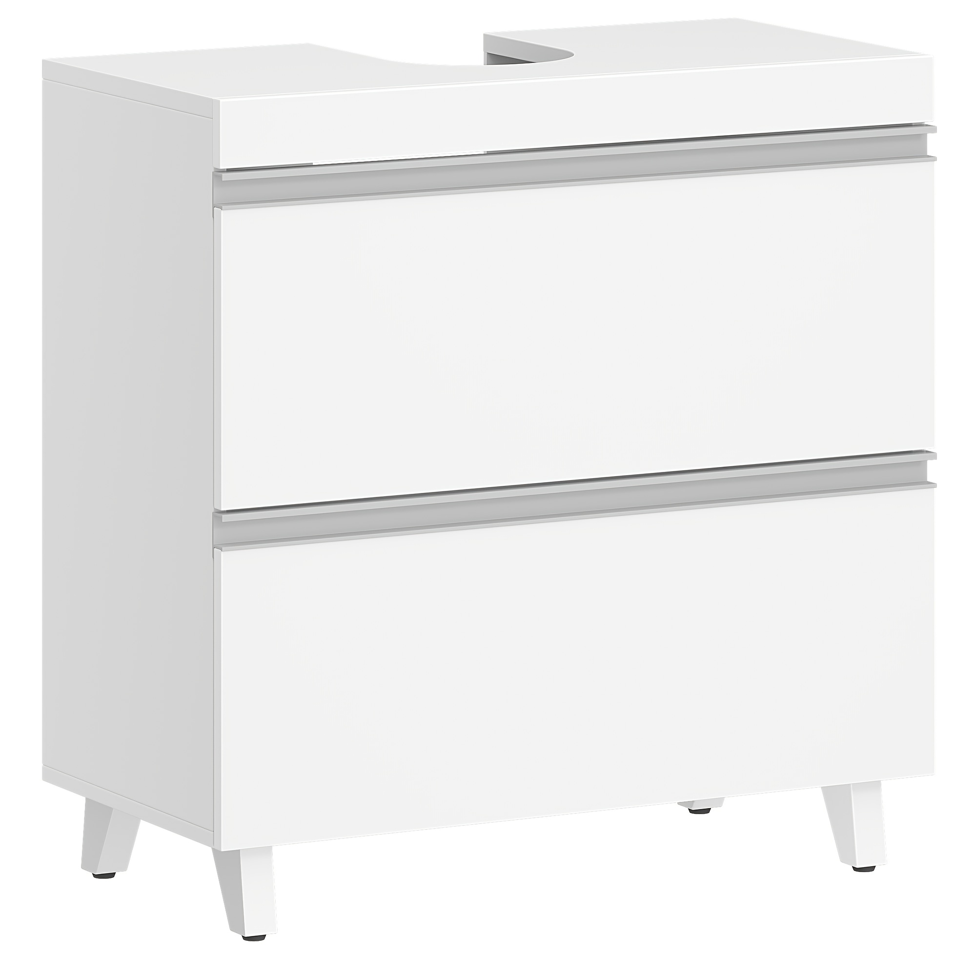 Bathroom Vanity, Medicine Cabinet With 2 Drawers, Bathroom Storage Cabinet With Storage Space, Freestanding Vanity, 30 X 60 X 64cm, White