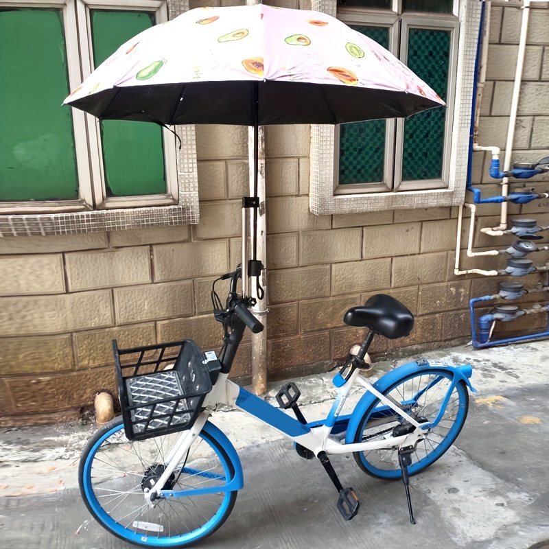 Temu – TEMU Adjustable Stainless & Electric Scooter Umbrella Holder – Versatile, Durable Support For Bicycles, Motorcycles, And Strollers With Colorful
