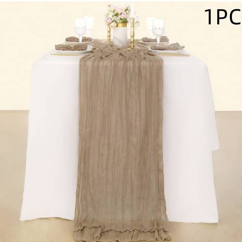 table runner coarse cheesecloth table runner suitable for wedding party and multi scene decoration