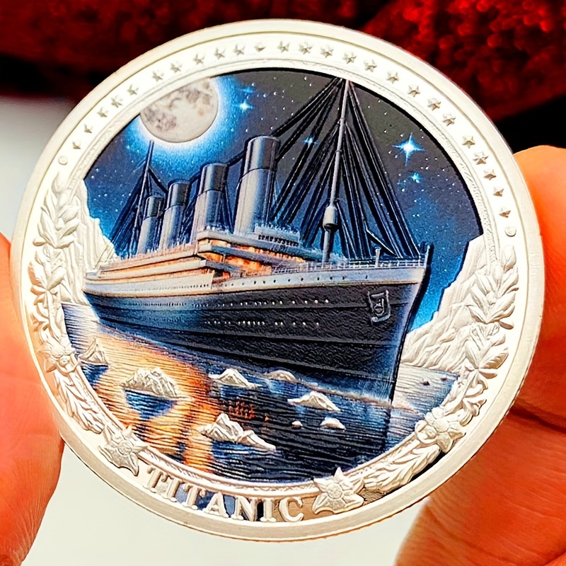 

1pc Theme Cruise Commemorative Coin Color Printing Creative