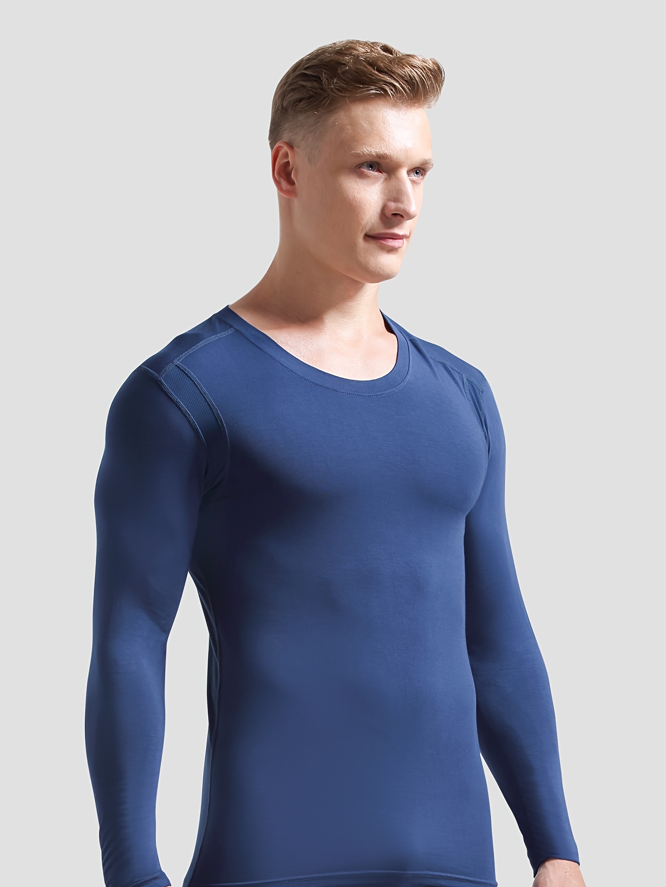 men's v neck thermal long sleeve t shirt rayon blend medium Temu