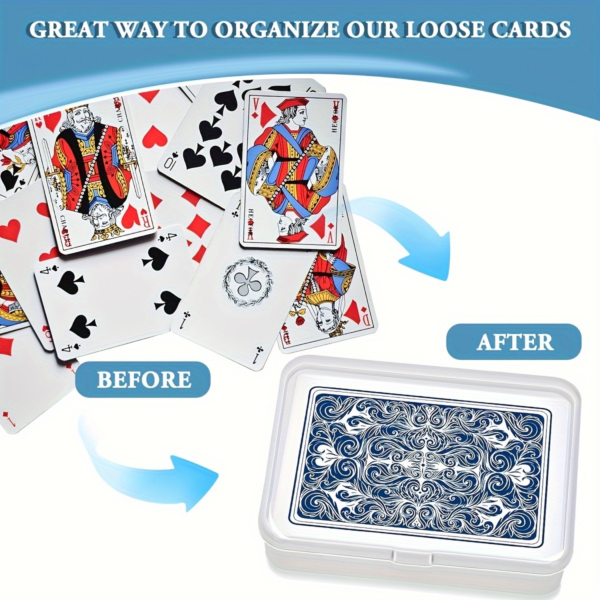 6pcs Card Box Transparent Plastic Trading Card Storage Box, Card Holder Box  Compatible with MTG TCG Collection Trading Card Box, Each Box Can Hold 100