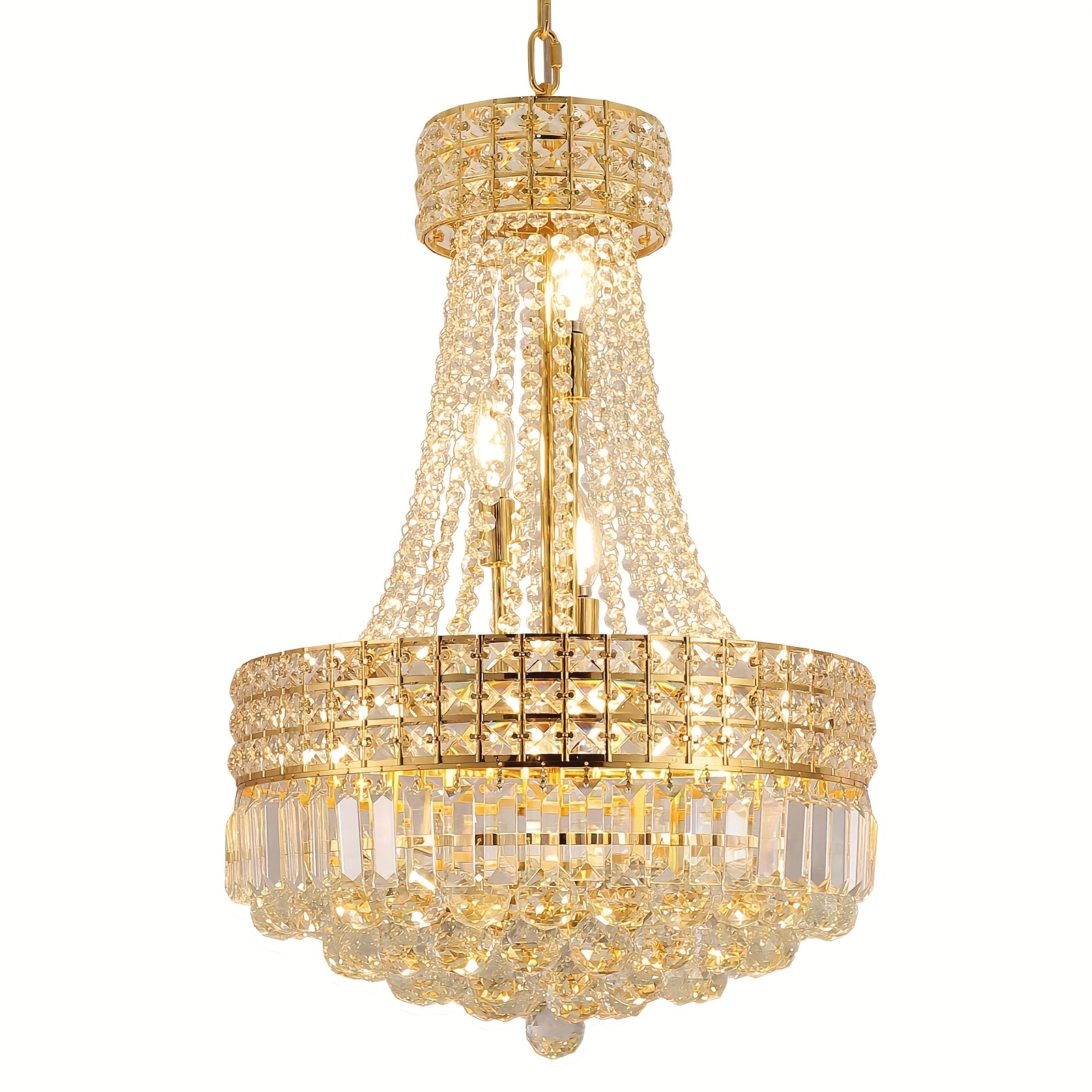 Modern K9 Restaurant Crystal Chandelier, Classic Luxury Empire -lamp Chandelier Ceiling, Dining Room, Indoor Bedroom Chandelier, E14 Lamp Holder (bulb Not Included)
