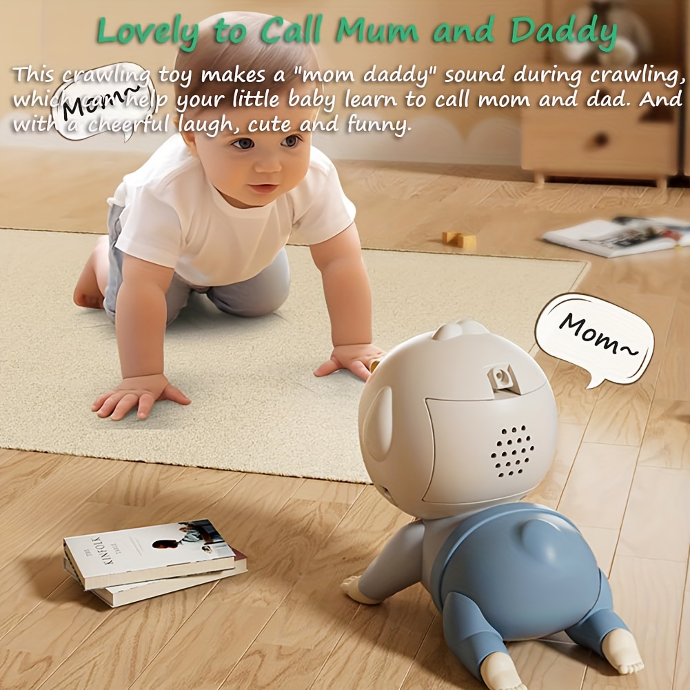 crawling toy childrens toy tummy time and head raising training with music and parental voice childrens gift interactive walking and moving sensory toy suitable for girls and boys Product details 4