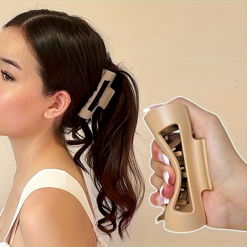 set of 2 soft stylish hair clips strong anti   ergonomic safe and gentle shark clips premium non slip hair claws newly designed durable accessories that are not   breakable Product details 0