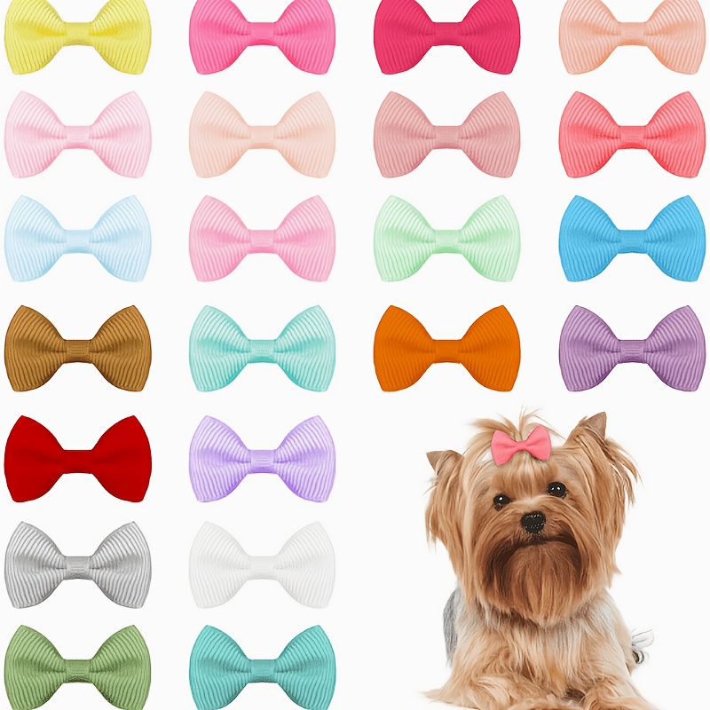 8 12pcs of new macaron colorful puppy hair clips fashionable and   bows dog grooming accessories small dog pet supplies colors are random Product details 1