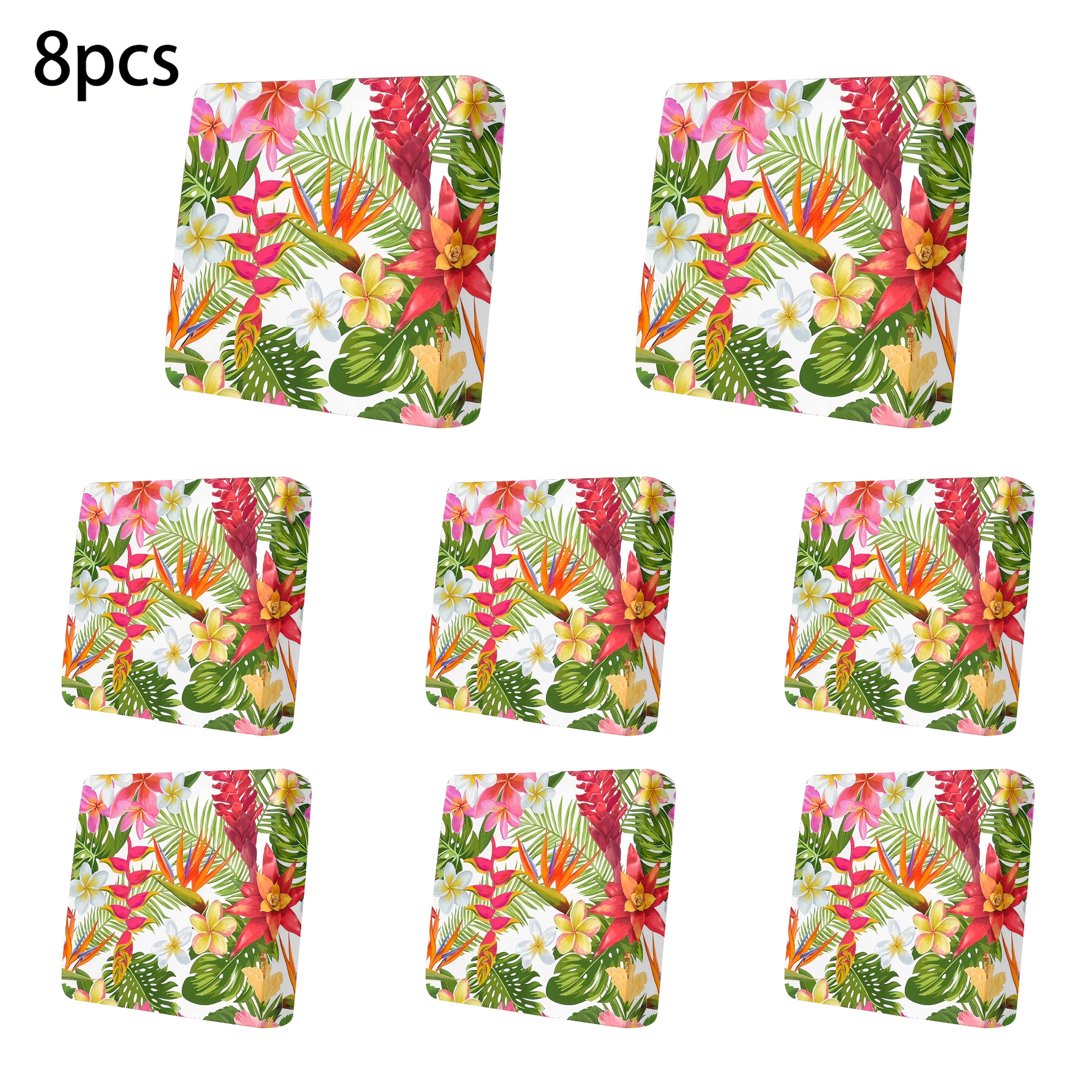 TEMU Housse de canapé de pièces/6 pièces/4 pièces/2 pièces avec imprimé floral tropical , housses de coussin de canapé de patio extérieur, housses de