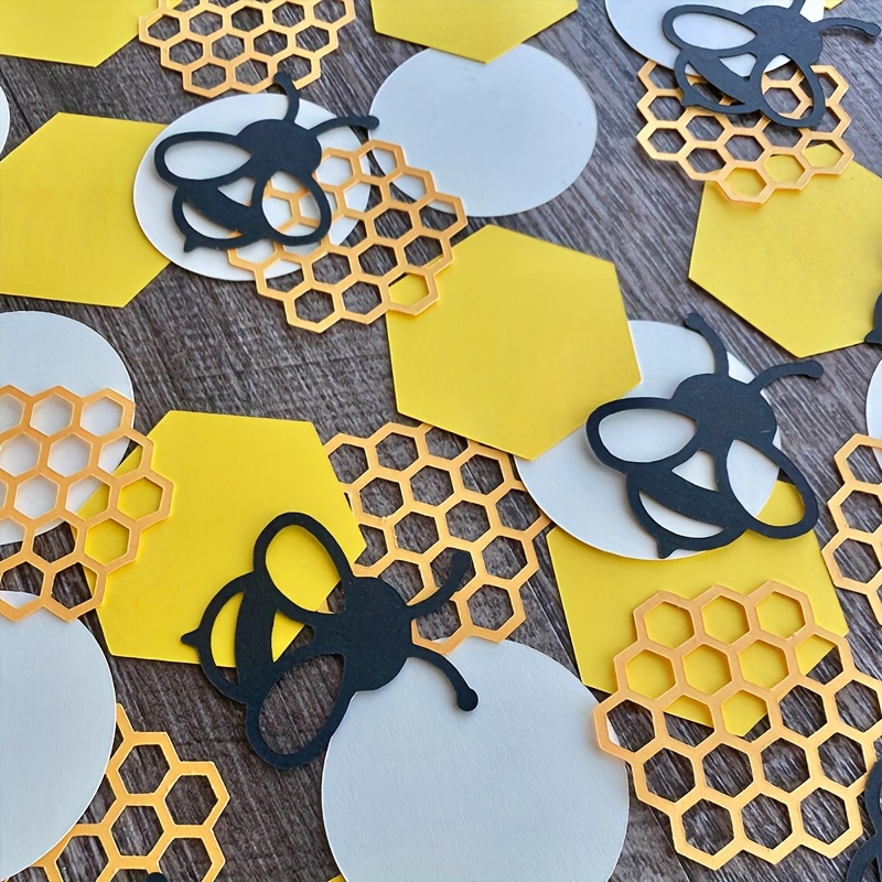 

100pcs Bees With Hive Confetti Spring Bee Festival Party Decorations Birthday Baby Shower Party Decor Table Decor