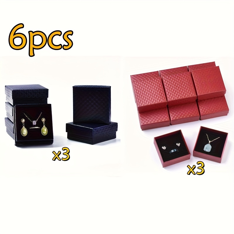 4/6/8/15pcs Square Jewelry Gift Box for Valentine's Day