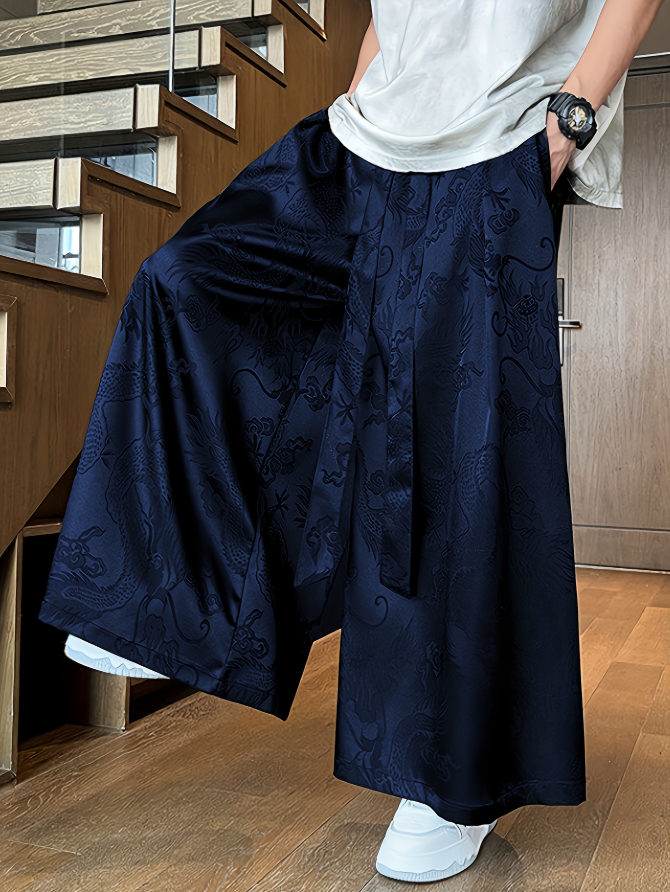 Con Pantaloni Capri Caftani Mare Lunghi Pantaloni Capri Larghi E