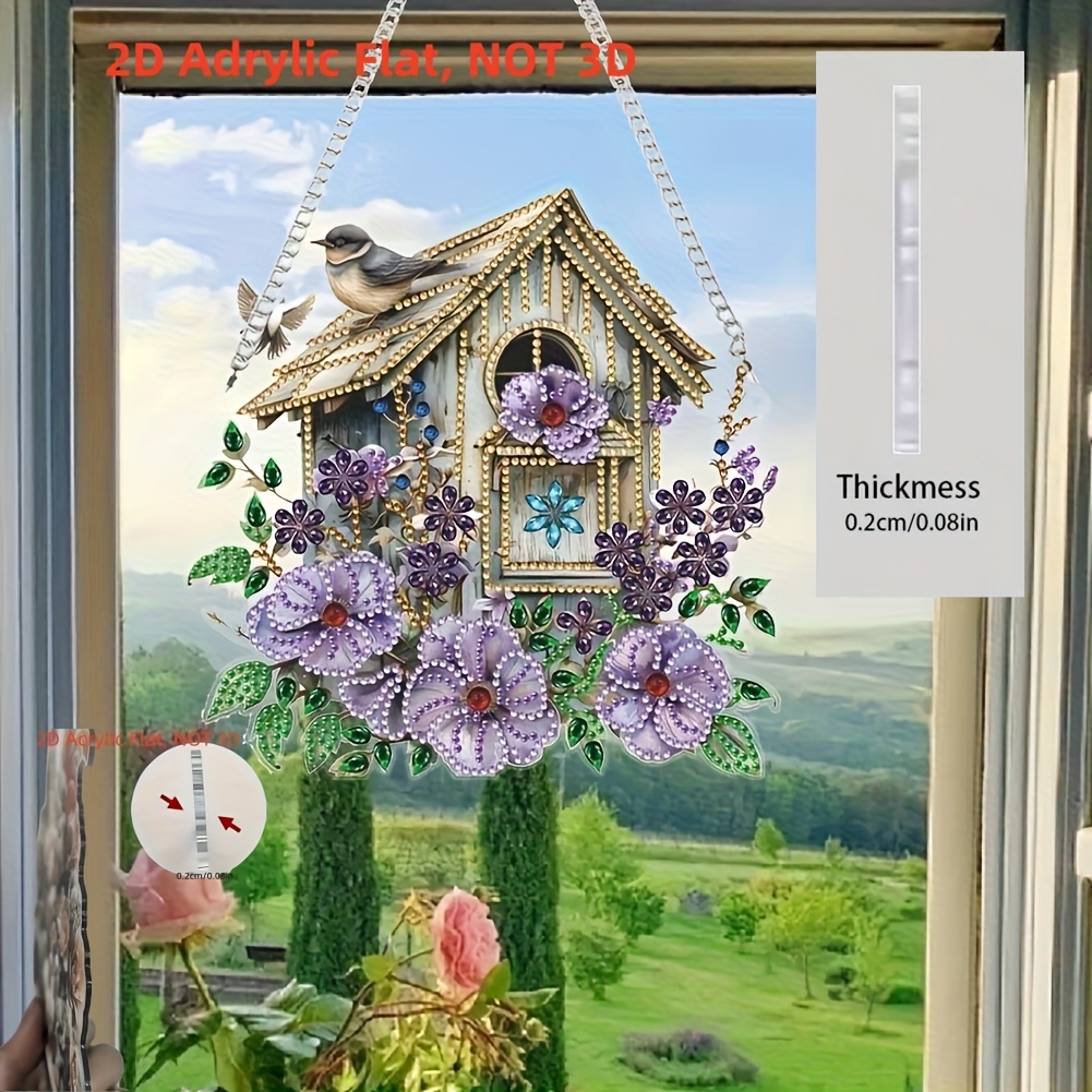 Four-season Adult Diamond Painting Hanging Kit - Painted Nesting Bird Decorations For Room And Holiday Decoration