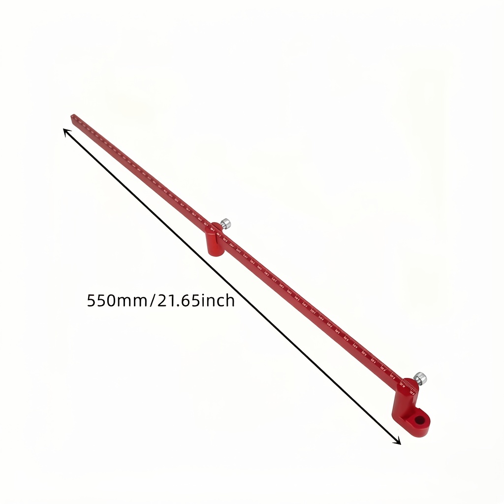 TEMU Red Aluminum 320mm/550mm Woodworking Center Finder Marking Gauge, Regular And Extended Length Options Available, Detachable, Easy To Assemble,