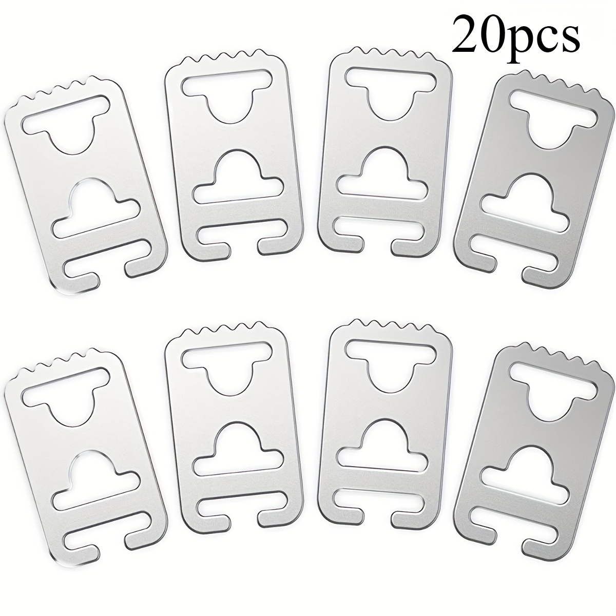 TEMU Lot de 20 serre-lacets nœud en acier inoxydable - Accessoires métalliques invisibles de style japonais, fixation sûre et facile, convient à tous