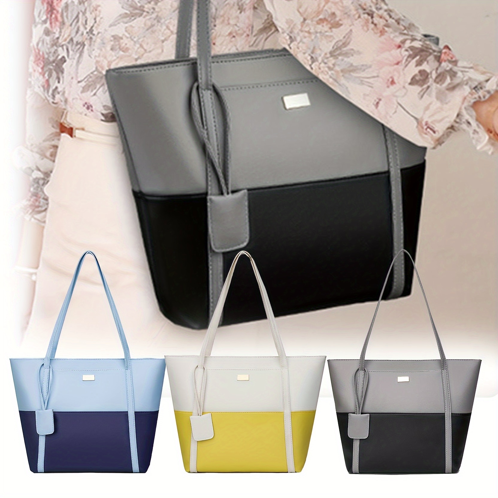 Sac A Main Femme Sac Grand Sac À Main Multipoche Pu Cuir Souple Dames Sac Messager Sac À