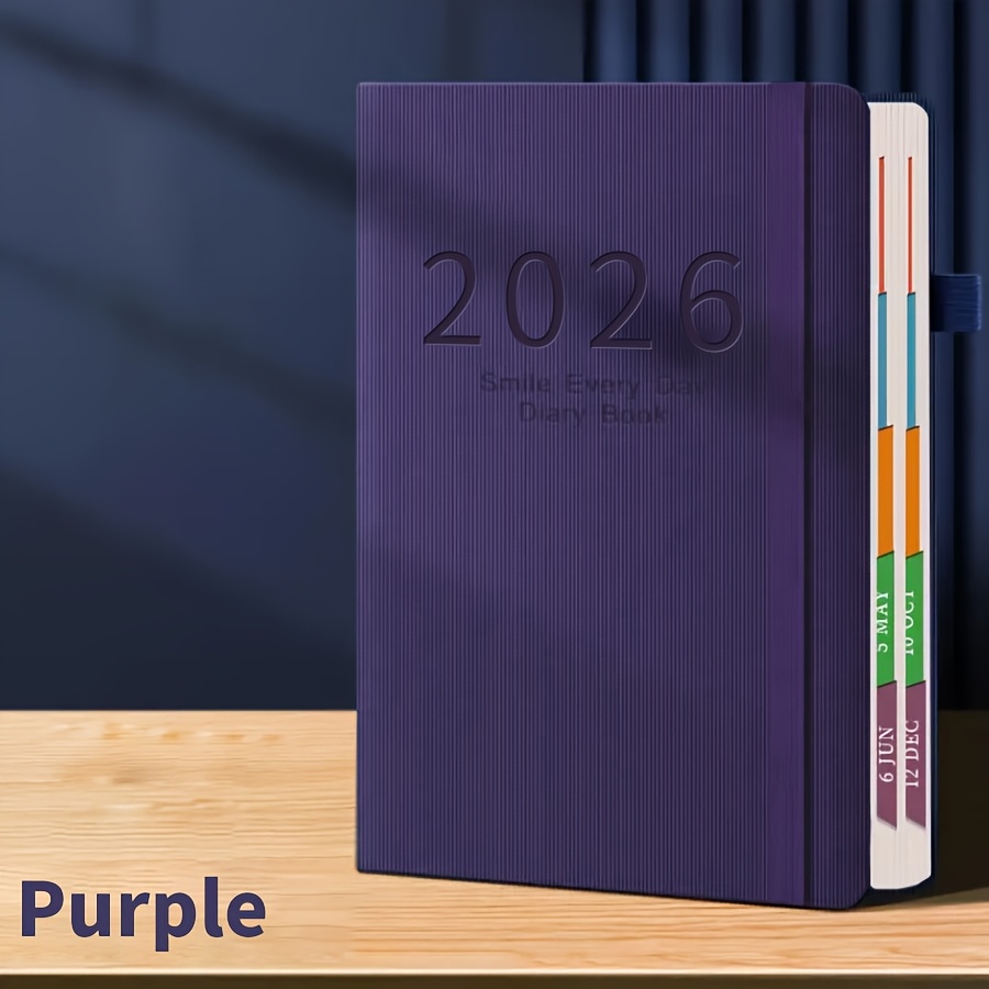 TEMU Agenda 2026 Nouveau Calendrier : Suivi de l'Autodiscipline, Gestion du Temps, Pages Quotidiennes, Planificateur 365 Jours, Bureau, 400 Pages,