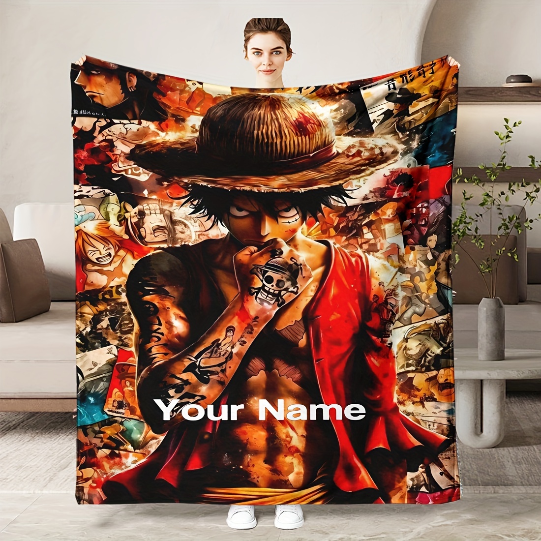 

Custom Name Plush Blanket - , Hypoallergenic Flannel Throw For Couch, Bed, Office & Travel - Perfect Gift For Holidays & Outdoor Use, 50x80 Inches