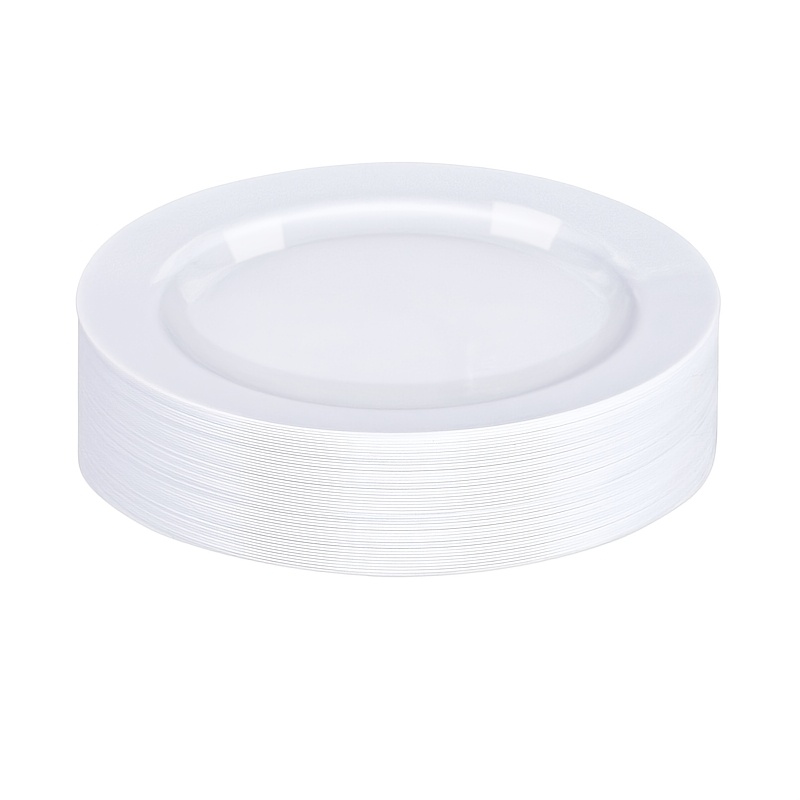 TEMU 20pcs High-quality Plastic Plates, 7.5-inch Reusable Party Plates, Durable And Premium, Reusable, Christmas, Halloween, Weddings, Graduations,