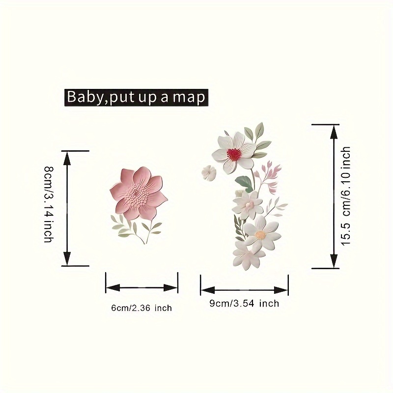 1pc 3D Floral Shadow Effect for Switch Sticker - Modern Vinyl Wall Art Decal for Home Decor, Easy Apply & Remove