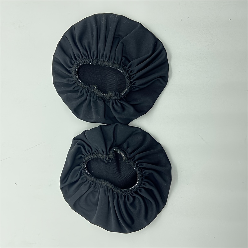 

4.0-inch Reusable Black Sanitary Covers Single-use Bouffant Headphone Cover Soft And Comfortable Headphone Ear Pads Covers Elastic Fabric Headphone Cover Is