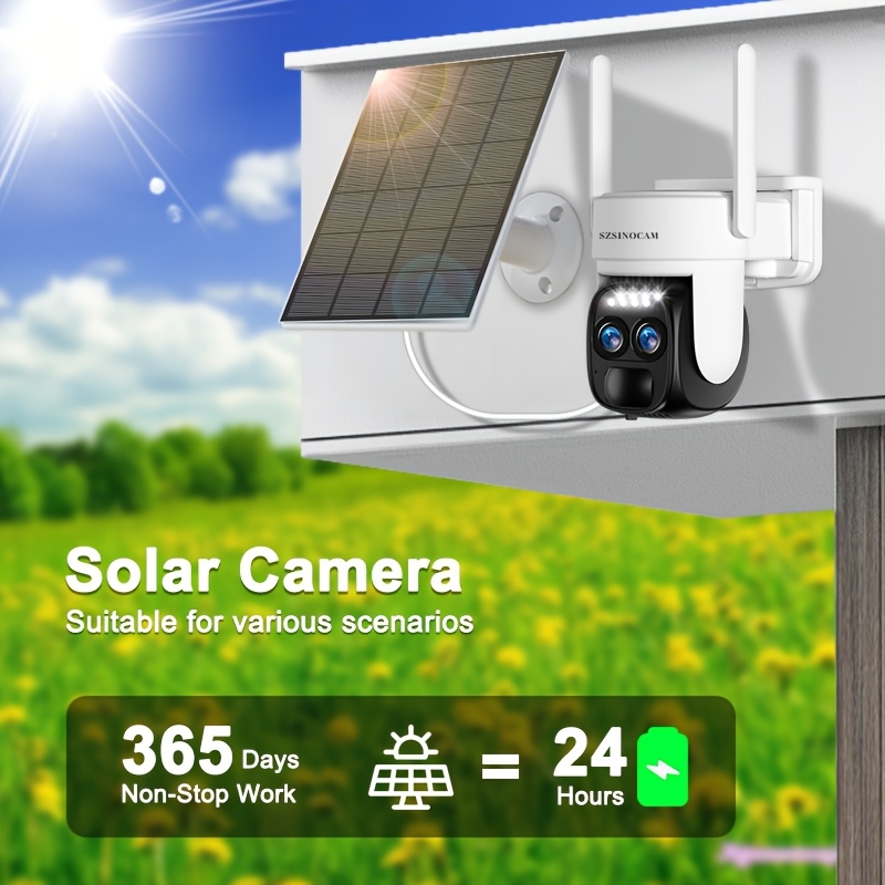 2k high definition safety camera solar panel 3mp ptz Temu Canada