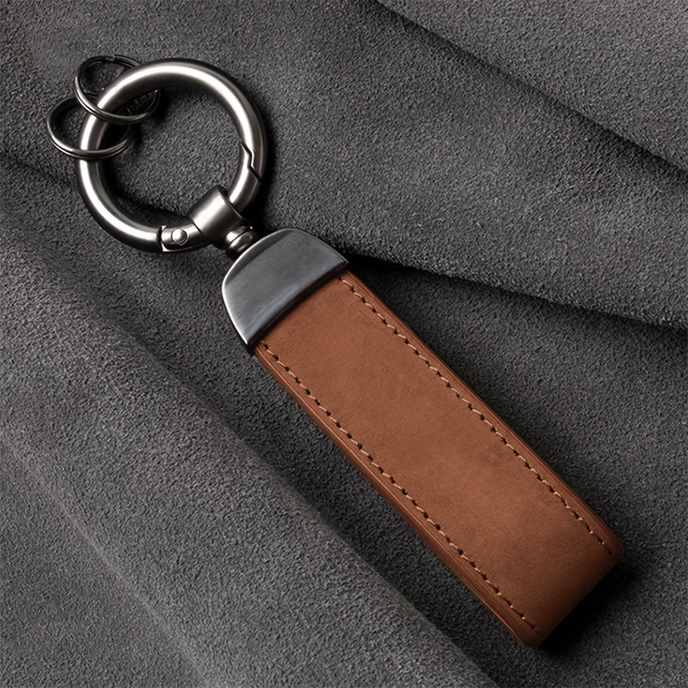 E-shop Stylischer Schlüsselanhänger aus Mikrofaserveredeltem Leder, Auto-Schlüsselanhänger, einfacher Schlüsselband für Männer und Frauen, robuster