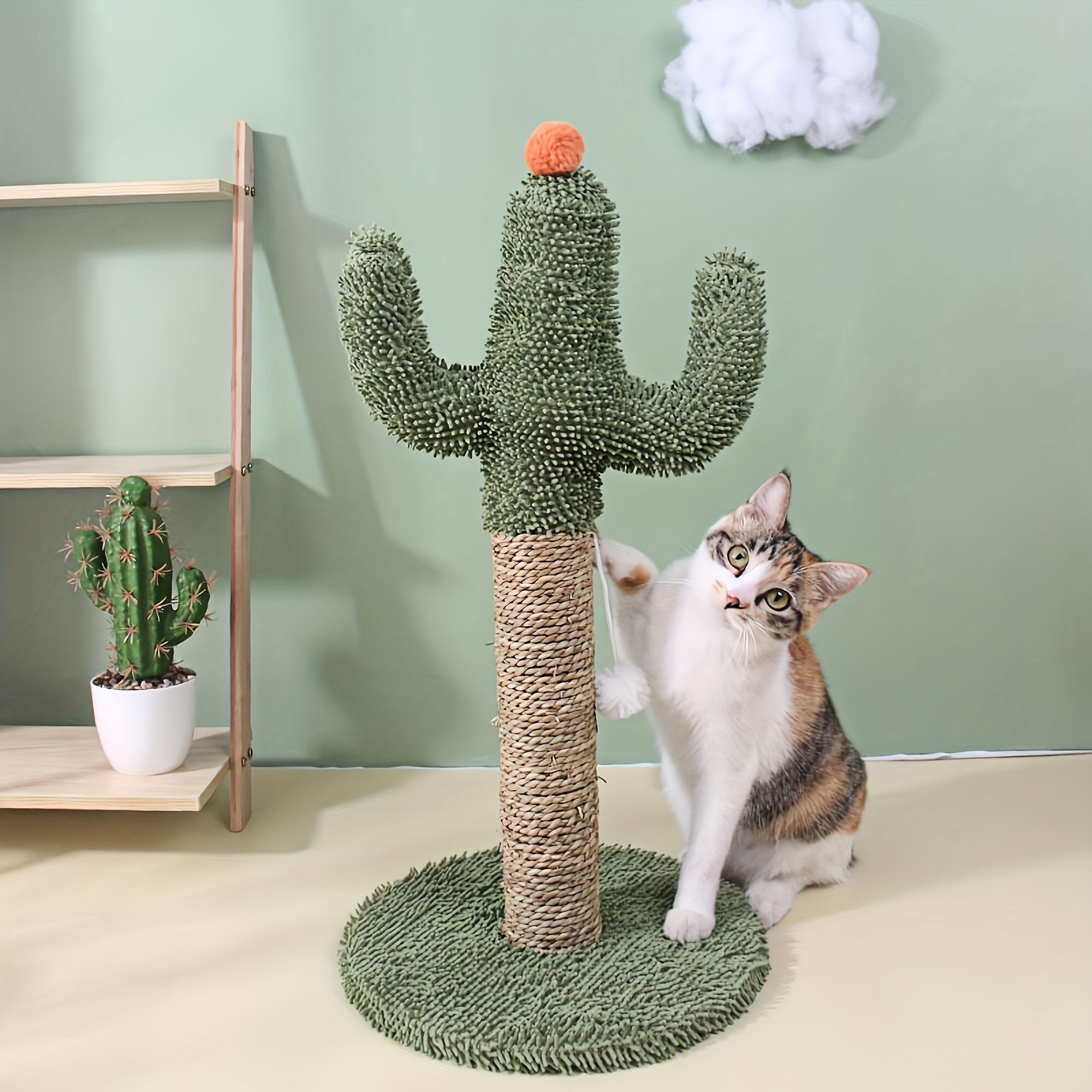 

Cactus Cat Scratcher, Fun Indoor Play Toy, Promotes Claw Health And Active Exercise, Christmas And Halloween Gift