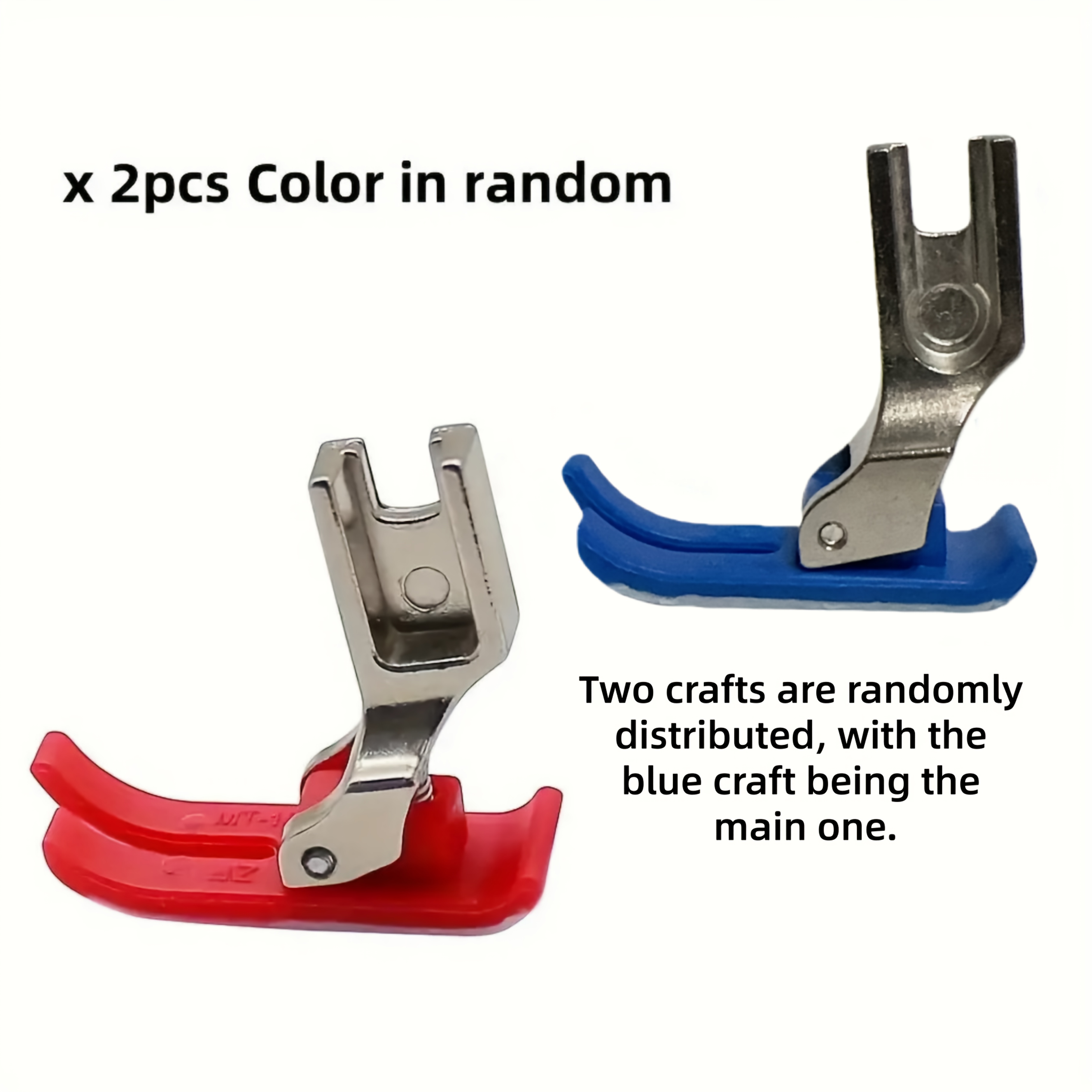 TEMU 2pcs Random Color Plastic Presser Feet