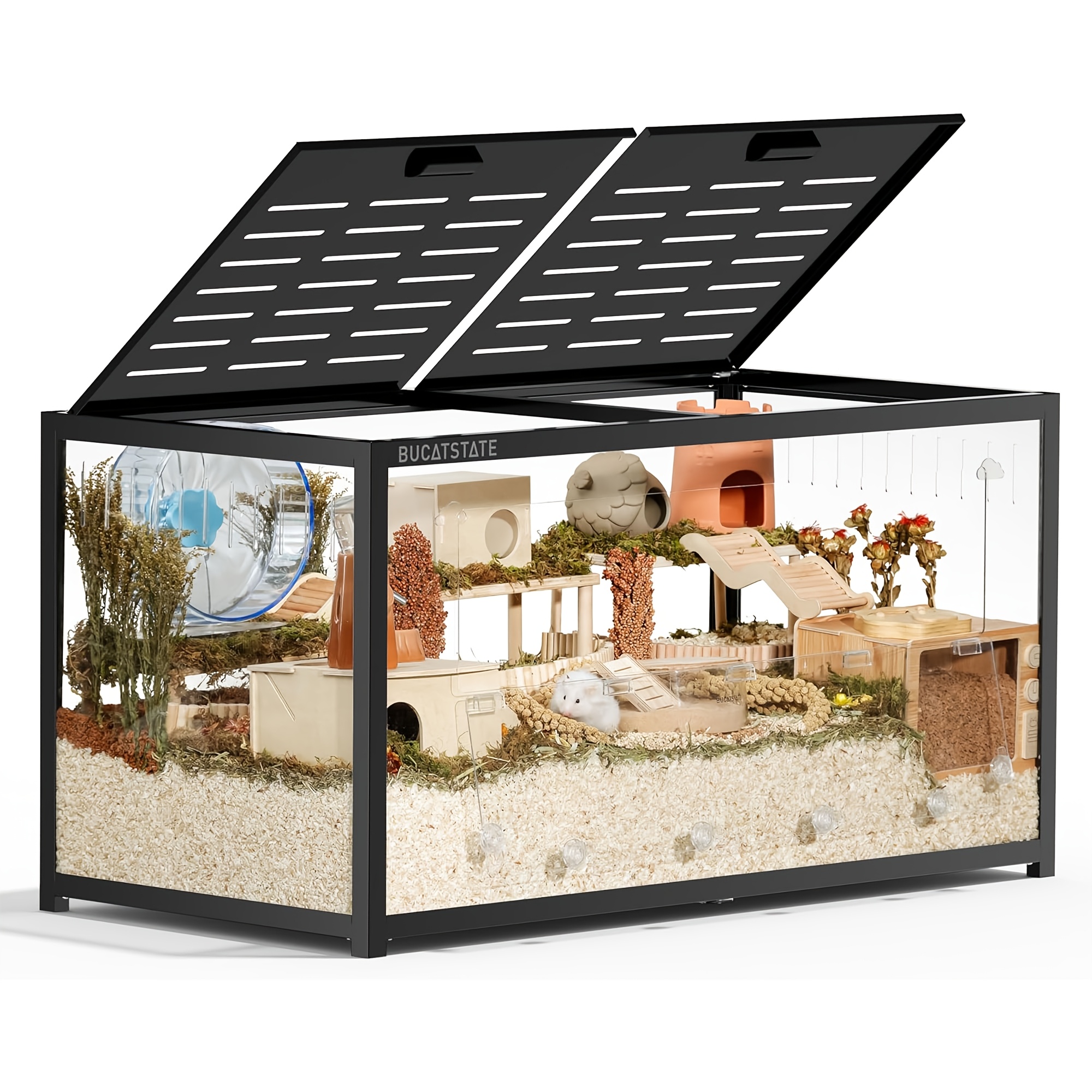 BUCATSTATE Hamster Cage 3.0, Spacious Stackable Metal Cage