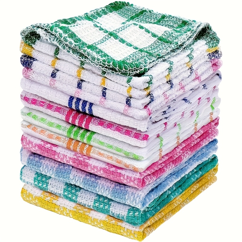 

12pcs Ultra-absorbent Microfiber Dish Cloths - Quick-dry, Embroidered Square Kitchen Towels With Space Theme - Cleaning & Christmas Decor