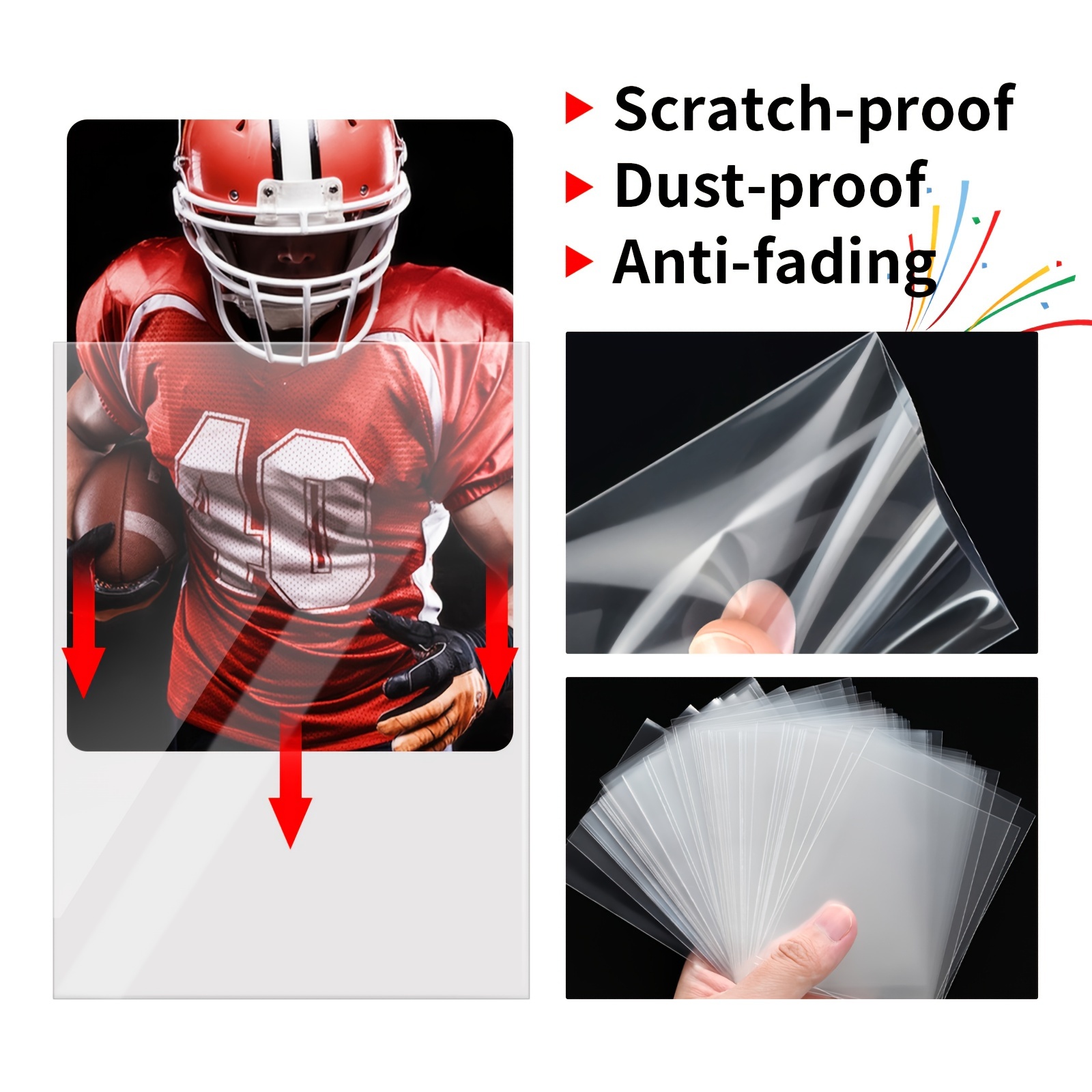 990pcs Plastic Trading Card Sleeves, 3