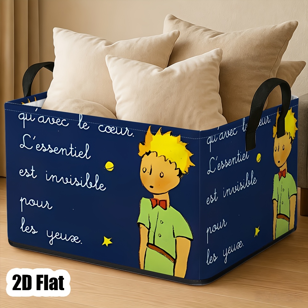 TEMU Panier de rangement à motif sur le thème du , 1 pièce, panier à linge, organisateur de maison réutilisable , , , , la ferme, , ajouts pour ,