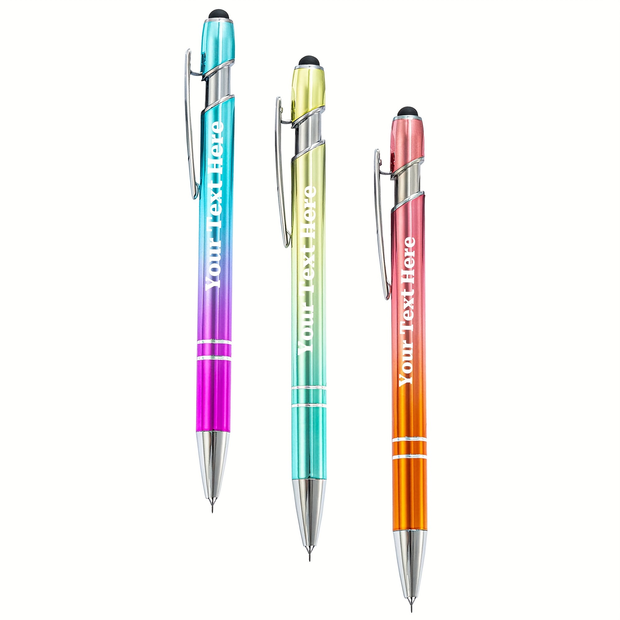 

1pc Customizable Metal Luxury Pen, Gradient Color, Personalized , No Feather, Ideal For Men's & Women's Gift, Christmas, Day, Birthday Present