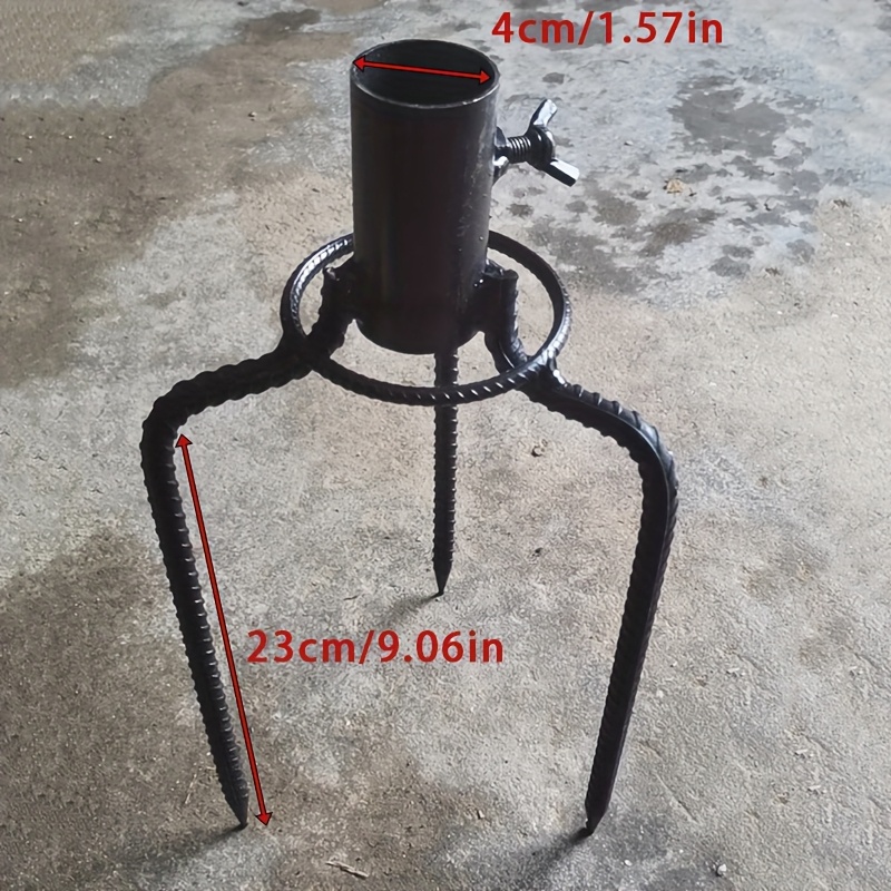 TEMU Thickened Triangular Stall Stand, Universal Ground Fork For Sun Umbrellas, Foot Umbrella Base For Stalls, Fishing, And Outdoor Use, Reinforced