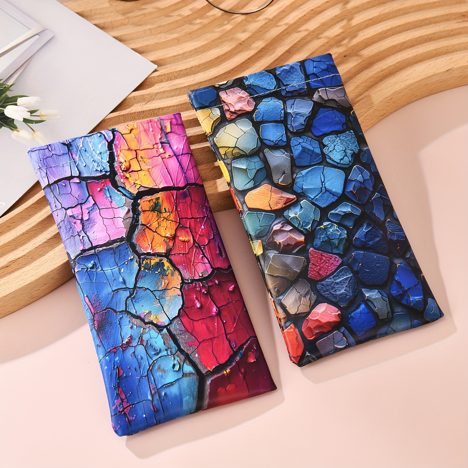 

1pc, Personalized Meteorite Print Glasses Case