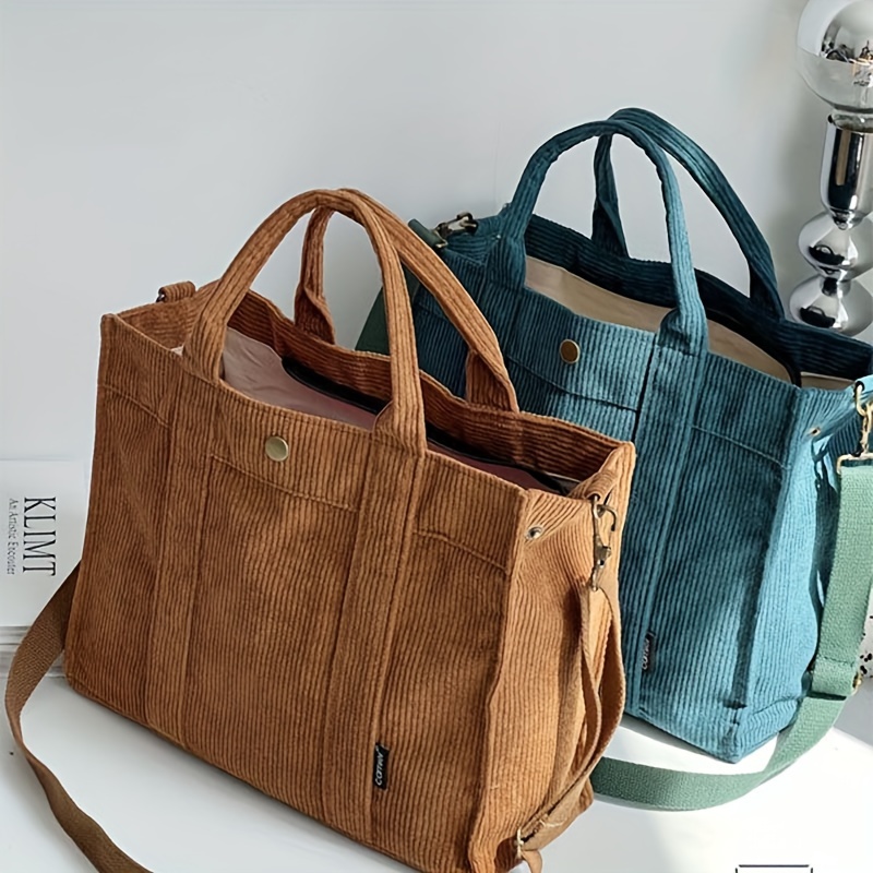 

Original Japanese Autumn And Winter New Thickened Corduroy Simple Commuting Tote Bag Student Casual Literary Handbag Crossbody Bag