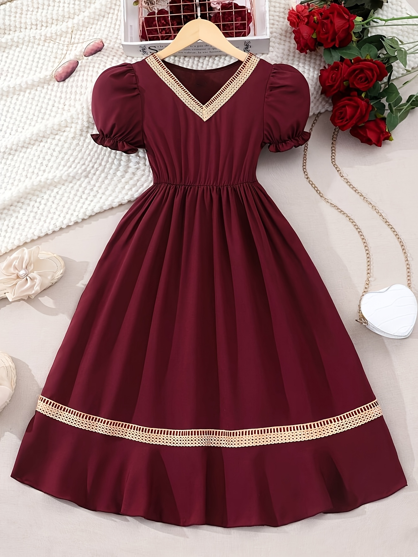 chinese dress ladies Ivory Point D'esprit Tulle Striped Midi Dress