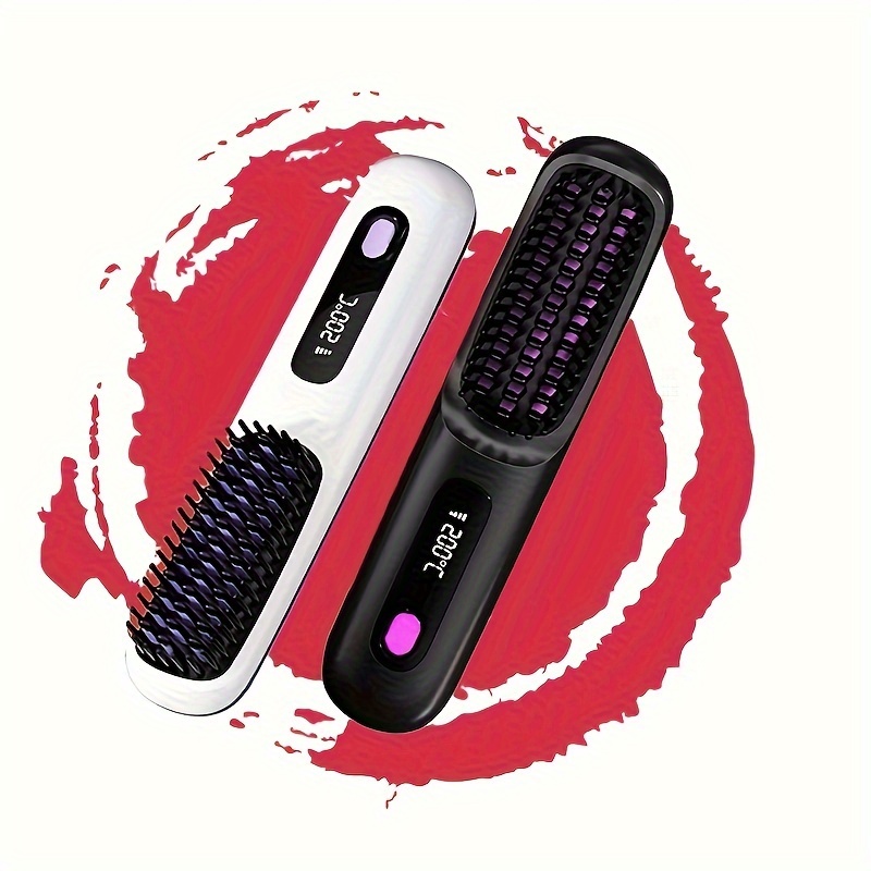 

Professional Hair Straightener Brush With 3 Heat Levels For Fast Heating And Smooth Straightening - Perfect For Hair Care, Mother's Day Gift