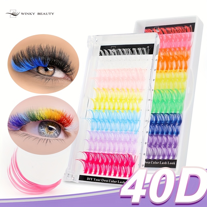 

120pcs Diy Kit - Super Fluffy, & False Eyelashes In 12 , 40d Volume, 0.07mm , - Synthetic For &