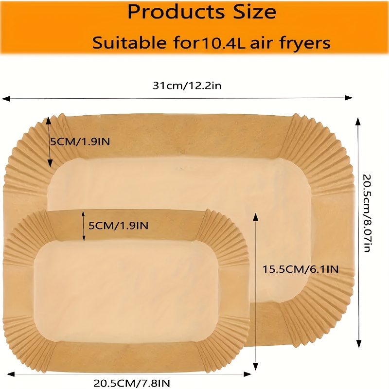 150pcs Household Disposable Baking Paper Oil Paper, Suitable for Ninja 39.37L Air Fryer, Suitable for Ninja AF500EU with 50 Sheets of 10.41L + 100 Sheets of 5.19L, Food Prep Paper, Kitchen Essentials, Easy Cleanup, Reusable Alternative, Heatresistant Sheets, Durable Paper, Baking Liners, Ninja Compatible, Cooking Enthusiasts, Home Bakers