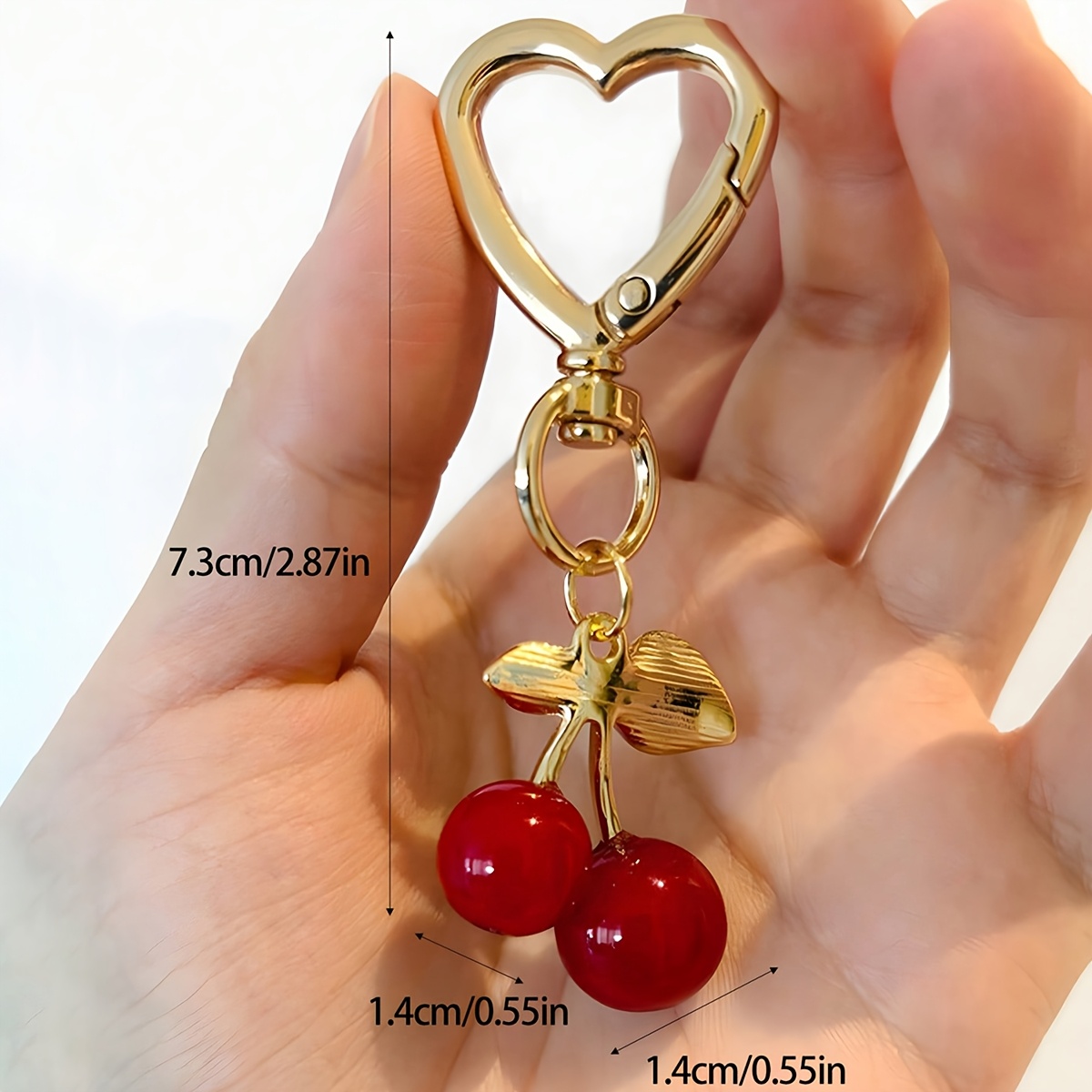 1pc fashion high quality cute cherry key charm adorable - Temu