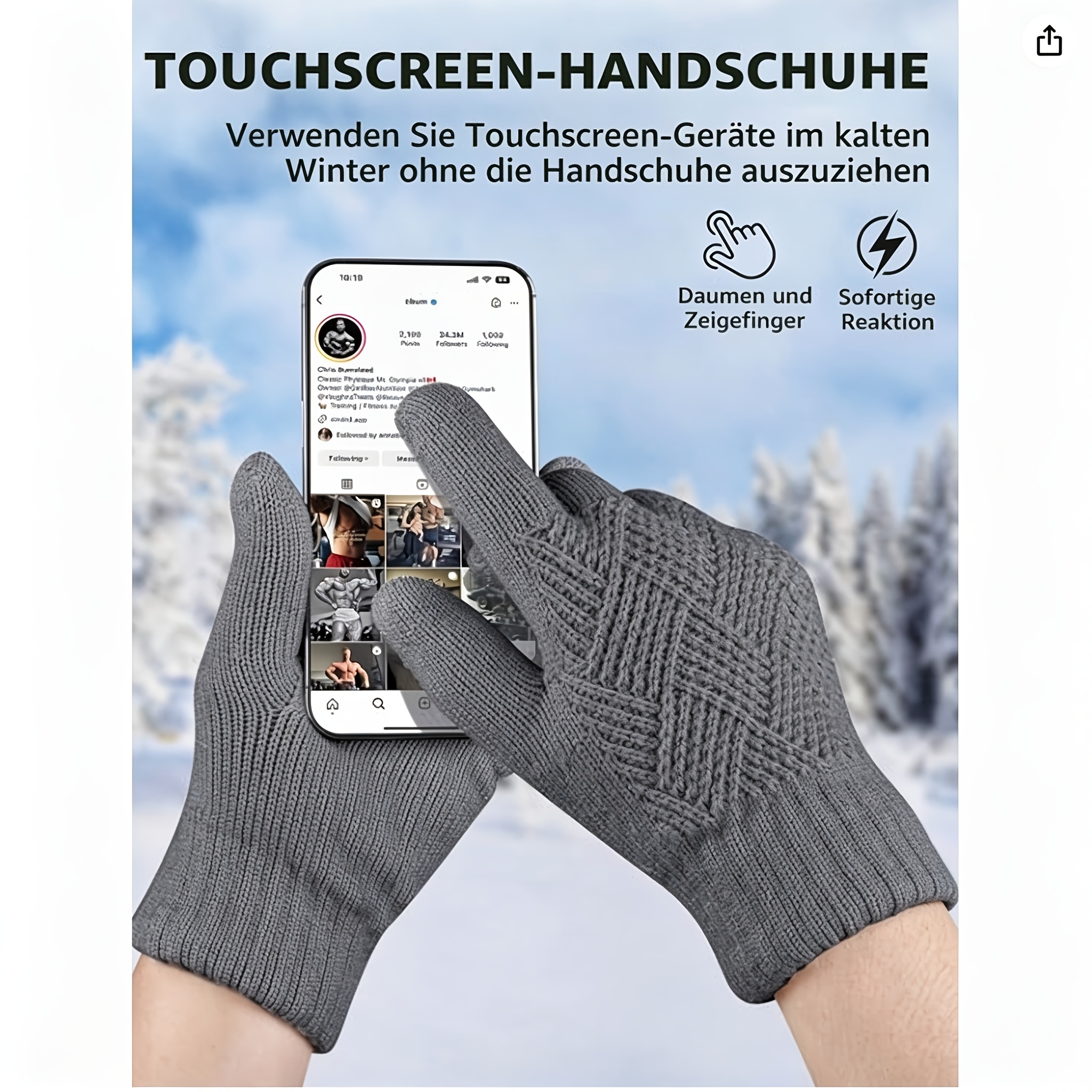 Thermal Gloves with Double-Layer Lining for Cycling