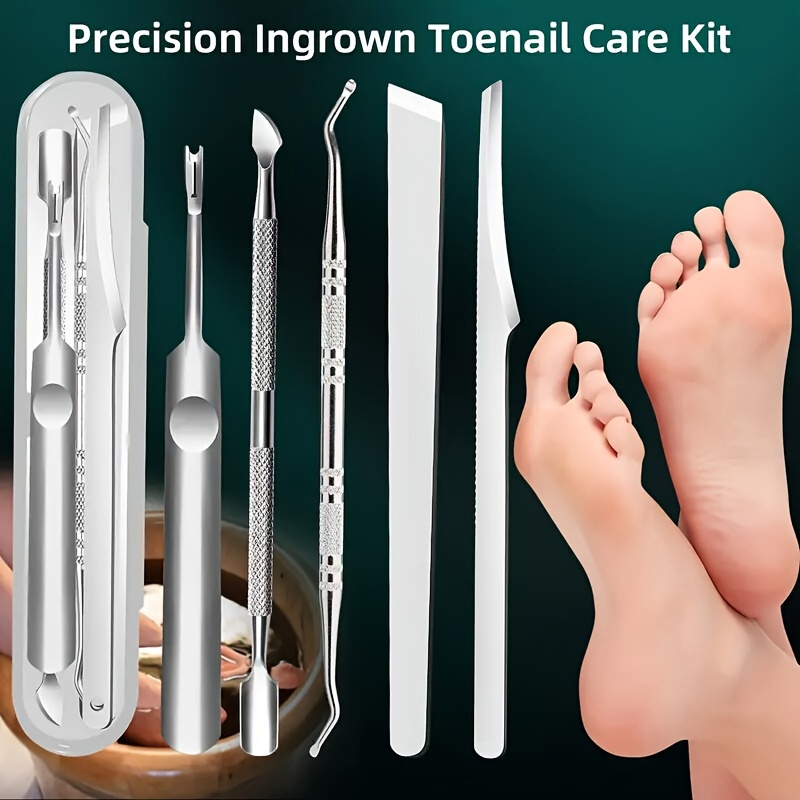 

Stainless Steel Ingrown Toenail & Callus Removal Kit - Odorless Nail Care Set For Seniors, Includes Manicure Tools