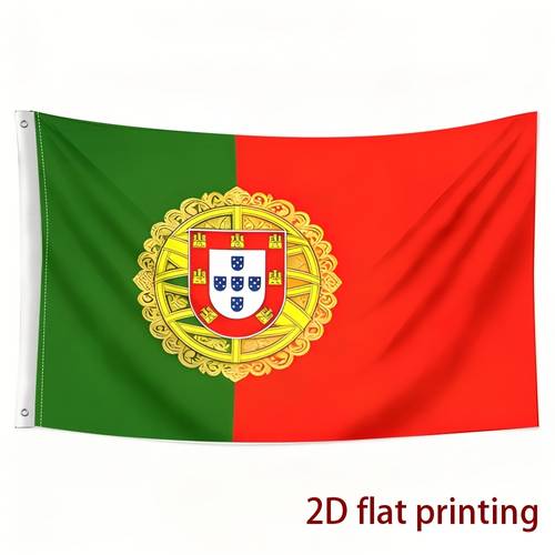 2d flat 2d flat portuguese flag pattern single sided printing flag flag decorative flag hanging flag suitable for sports events football matches displays outdoor party banners