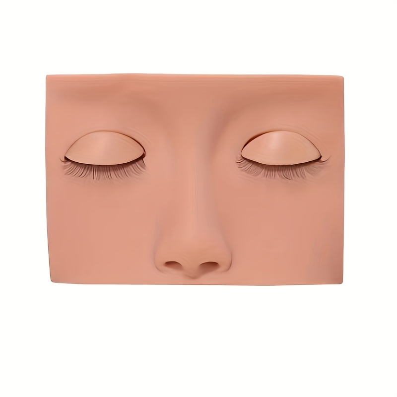 Image of Silicone Eyelash Extension Training Mannequin, Low Allergy, Slim Practice Head For Beginner Makeup And Lashes Training