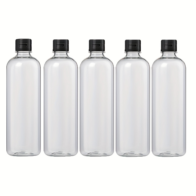 E-shop 5-teiliges 100ml/3,4oz Reiseflaschen-Set mit Flip-Deckel, Leere Kunststoff-Split-Flaschen, Quetschbare Reisebehälter, Nachfüllbare