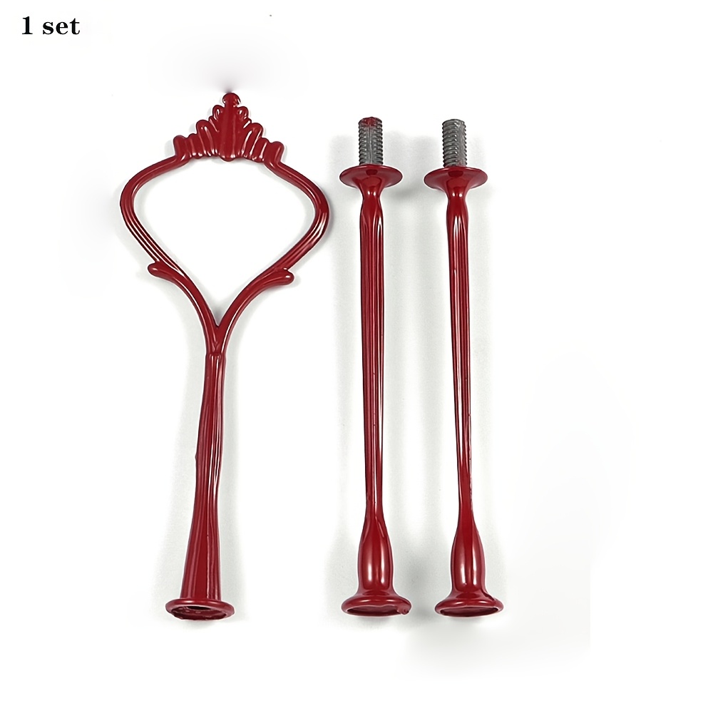 Ywli 1st/bag Red 3-layer Small Crown Jewelry Tray String Rack, Jewelry Trays