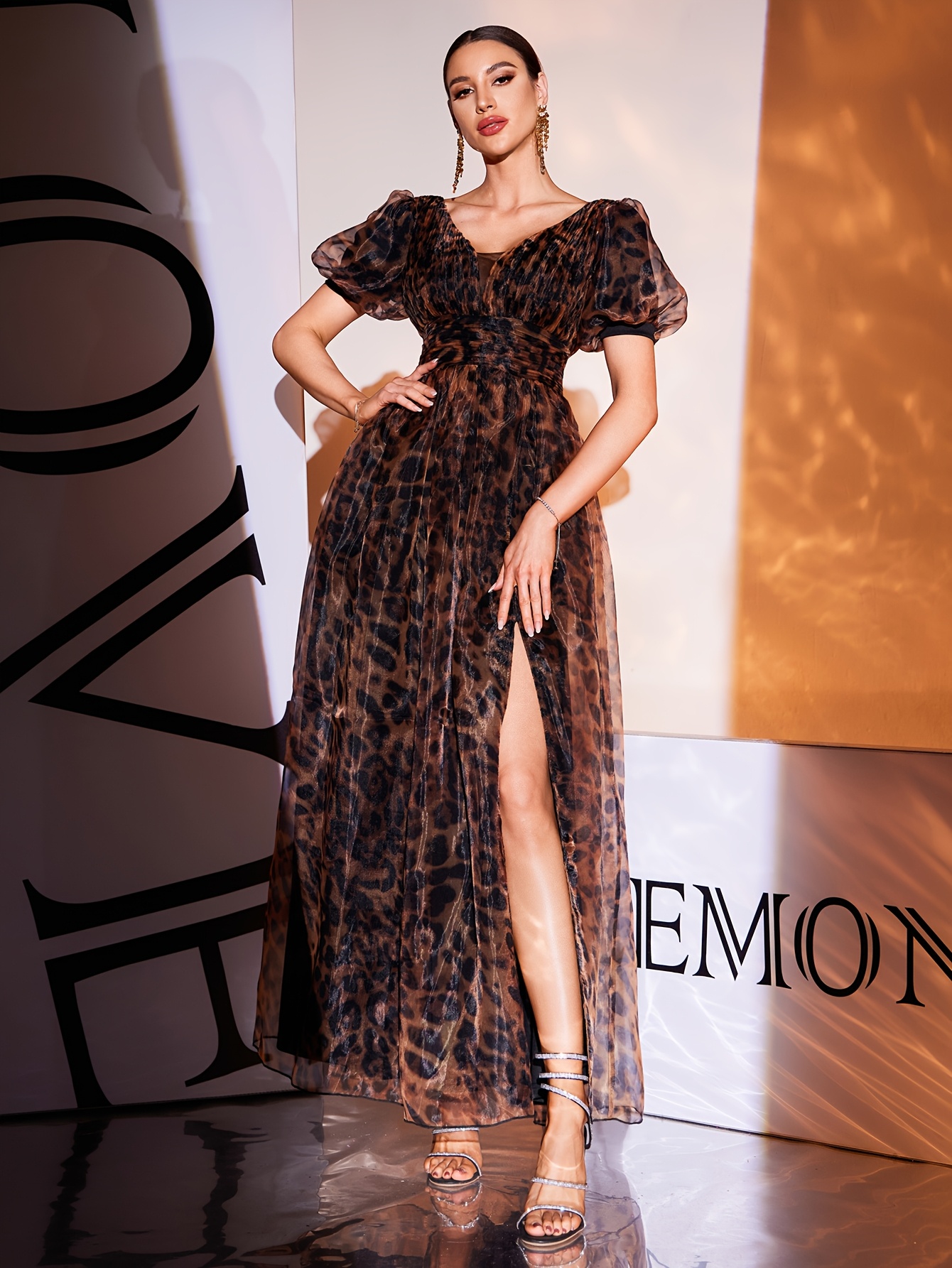 brown dresses plus size Black Luxury Designer Organza main image 1